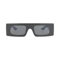 Gucci Shield-Frame Injection Sunglasses — Grey