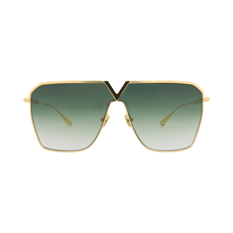 Valentino Aviator-Frame Metal Sunglasses — Gold