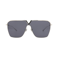 Valentino Aviator-Frame Metal Sunglasses — Silver