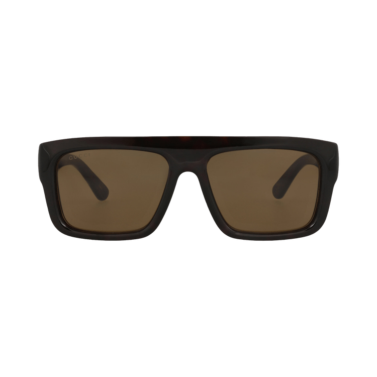 Gucci Square-Frame Recycled Acetate Sunglasses — Brown