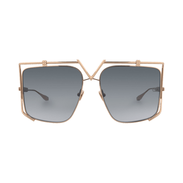 Valentino Aviator-Frame Titanium Sunglasses — Gold