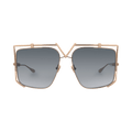 Valentino Aviator-Frame Titanium Sunglasses — Gold