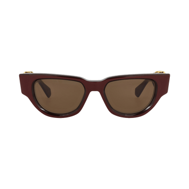 Valentino Cat Eye-Frame Acetate Sunglasses — Brown