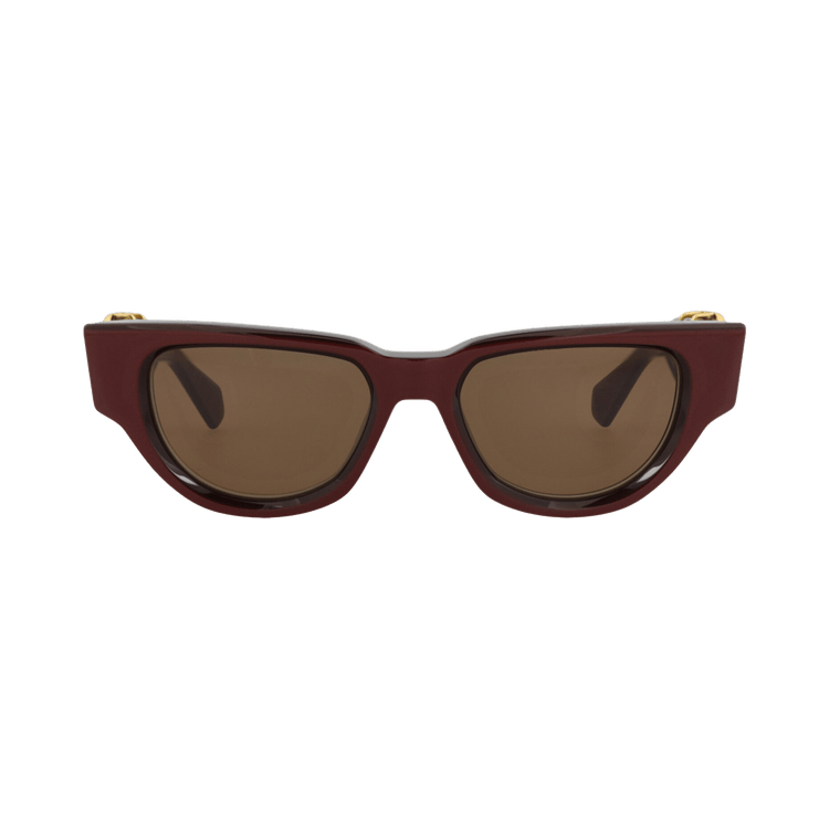 Valentino Cat Eye-Frame Acetate Sunglasses — Brown