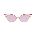 Valentino Cat Eye-Frame Metal Sunglasses — Gold