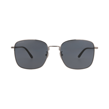 Gucci Square-Frame Metal Sunglasses — Silver