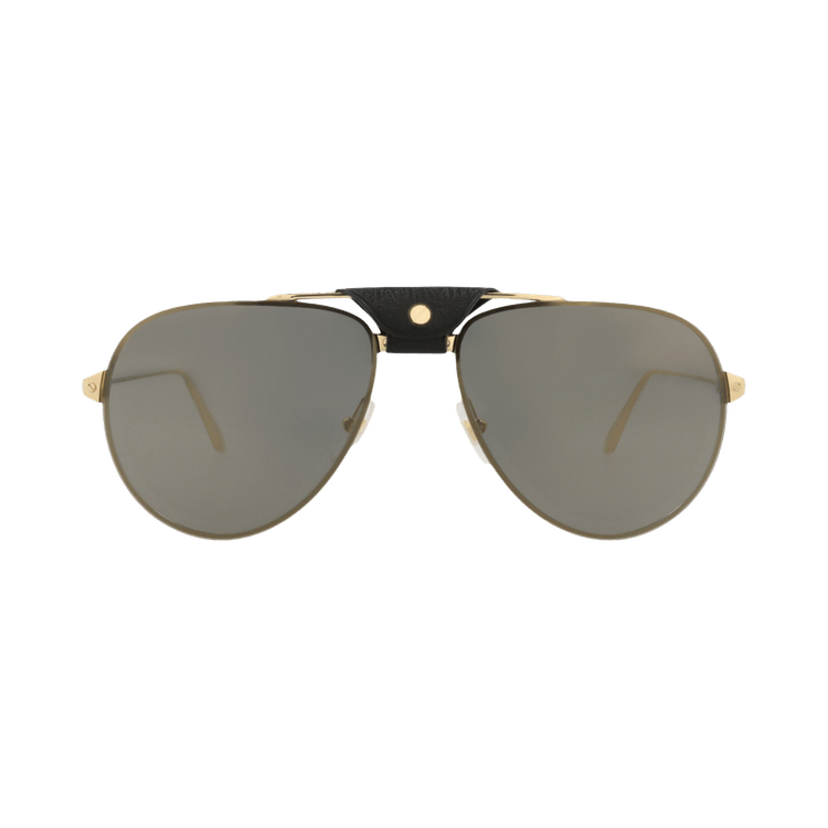 Cartier Aviator-Frame Metal Sunglasses — Gold