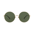 Valentino Round-Frame Acetate Sunglasses — Gold