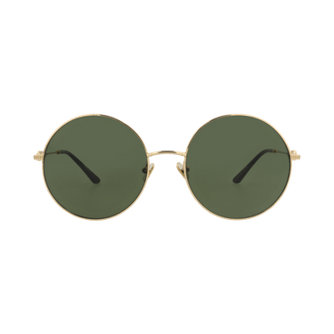 Valentino Round-Frame Acetate Sunglasses — Gold