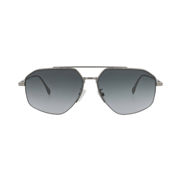 Fendi Aviator-Frame Metal Sunglasses — Silver