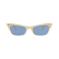 Valentino Cat Eye-Frame Acetate Sunglasses — Cream