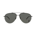 Saint Laurent Aviator-Frame Metal Sunglasses — Black