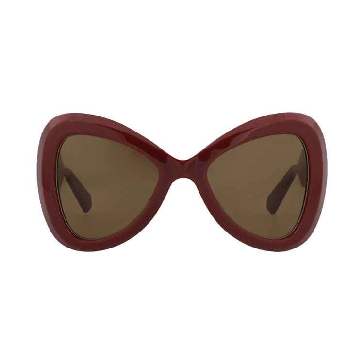 Valentino Cat Eye-Frame Acetate Sunglasses — Brown