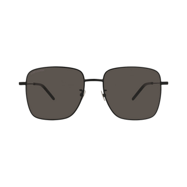 Saint Laurent Square-Frame Metal Sunglasses — Black