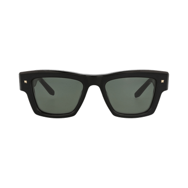 Valentino Square-Frame Injection Sunglasses — Black