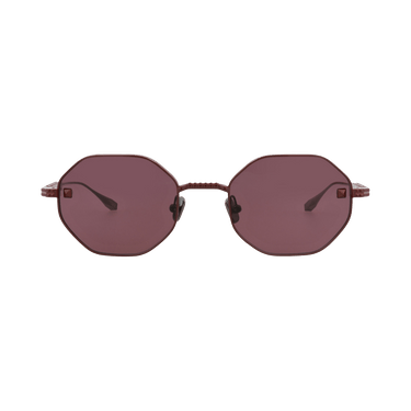 Valentino Round-Frame Metal Sunglasses — Brown