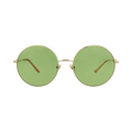 Valentino Round-Frame Metal Sunglasses — Gold