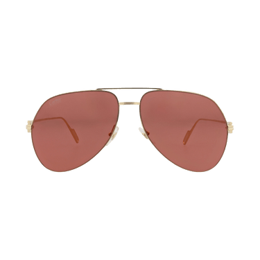 Cartier Aviator-Frame Metal Sunglasses — Gold