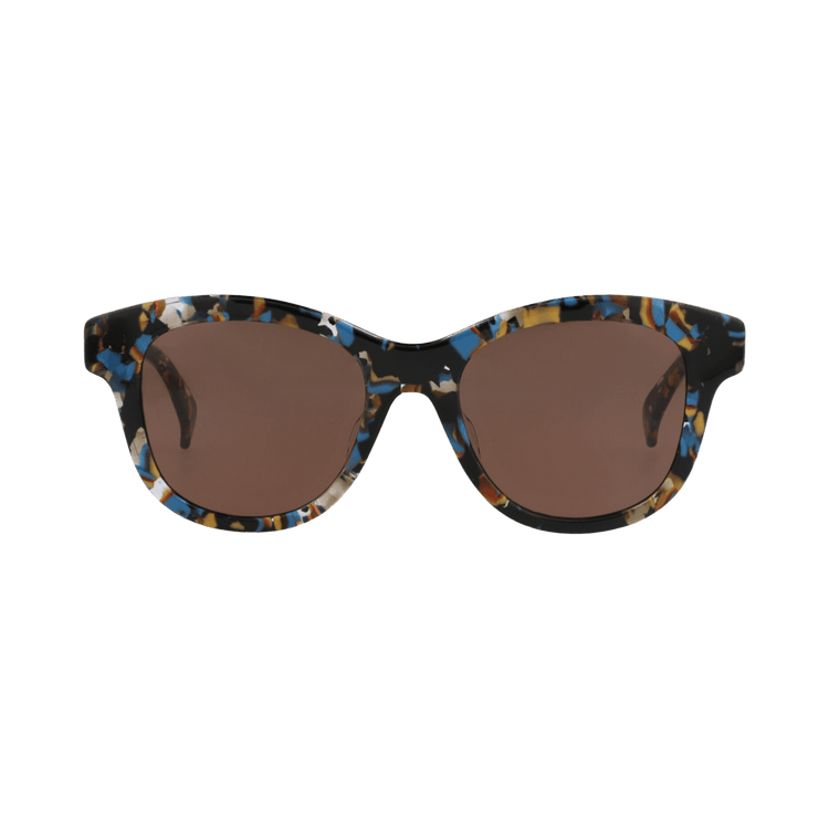Kenzo Round-Frame Acetate Sunglasses — Brown