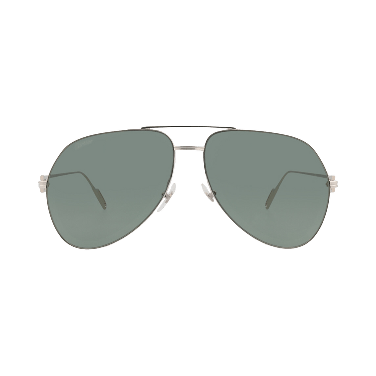 Cartier Aviator-Frame Metal Sunglasses — Silver
