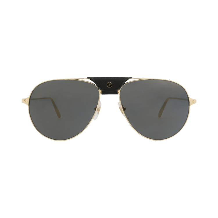 Cartier Aviator-Frame Metal Sunglasses — Gold