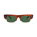 Valentino Square-Frame Acetate/Metal Sunglasses — Brown