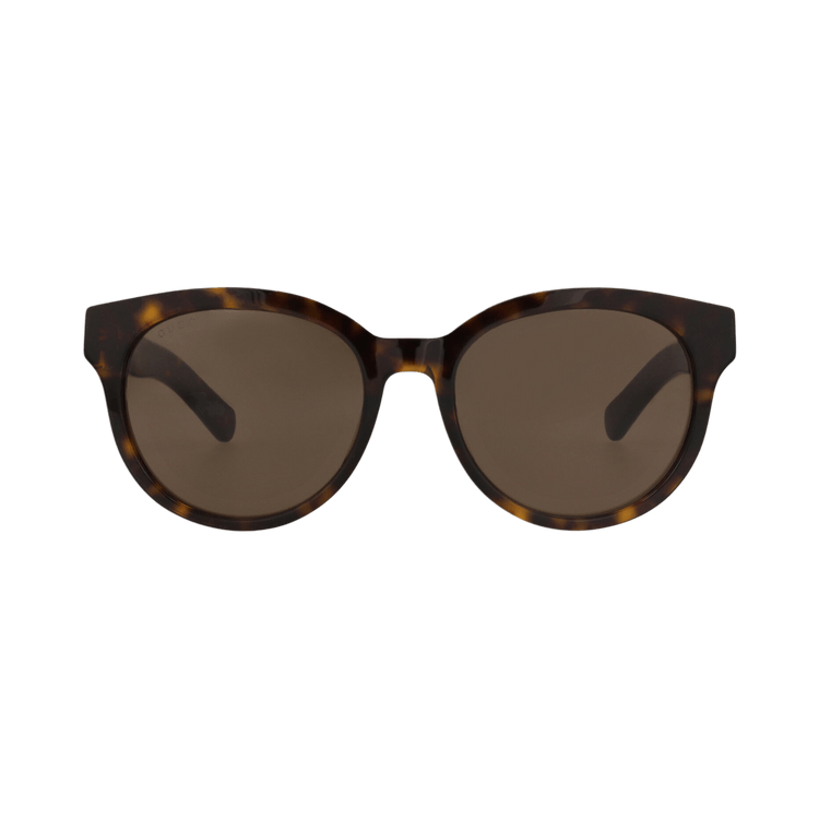 Gucci Round-Frame Recycled Acetate Sunglasses — Brown