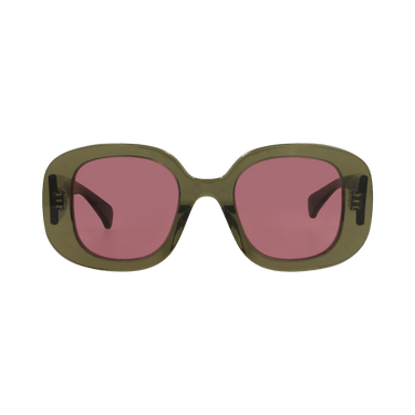 Kenzo Round-Frame Acetate Sunglasses — Green