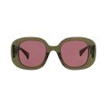 Kenzo Round-Frame Acetate Sunglasses — Green