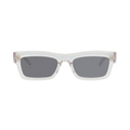 Valentino Square-Frame Acetate Sunglasses — White