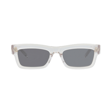 Valentino Square-Frame Acetate Sunglasses — White