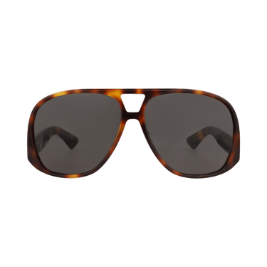 Saint Laurent Aviator-Frame Recycled Acetate Sunglasses — Brown