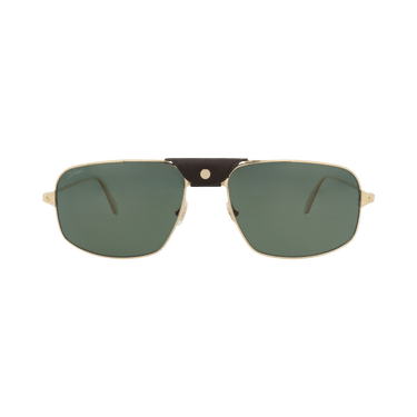 Cartier Aviator-Frame Metal Sunglasses — Gold