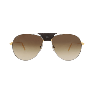 Cartier Aviator-Frame Metal Sunglasses — Silver