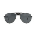 Cartier Aviator-Frame Metal Sunglasses — Black