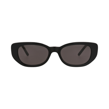 Saint Laurent Round-Frame Acetate Sunglasses — Black
