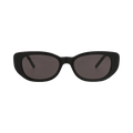 Saint Laurent Round-Frame Acetate Sunglasses — Black