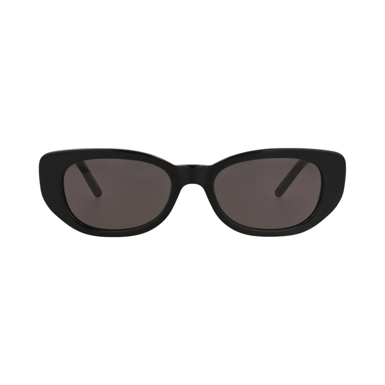 Saint Laurent Round-Frame Acetate Sunglasses — Black