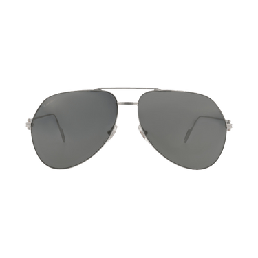 Cartier Aviator-Frame Metal Sunglasses — Silver