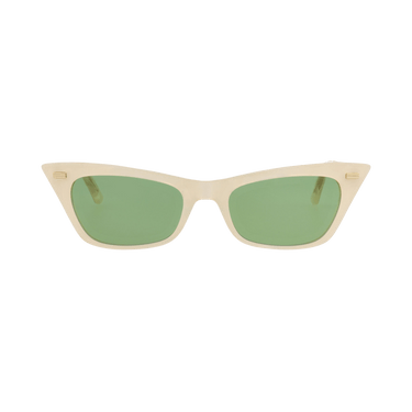 Valentino Cat Eye-Frame Metal Sunglasses — White