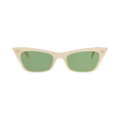 Valentino Cat Eye-Frame Metal Sunglasses — White