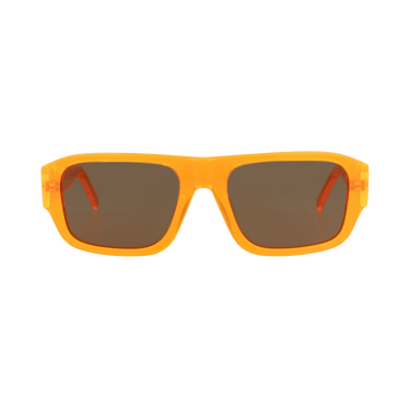 Kenzo Square-Frame Acetate Sunglasses — Orange