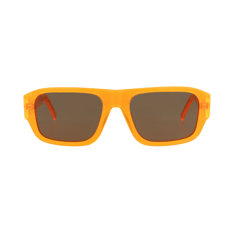 Kenzo Square-Frame Acetate Sunglasses — Orange