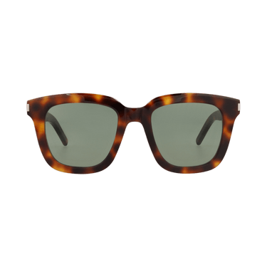 Saint Laurent Square-Frame Acetate Sunglasses — Brown