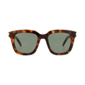 Saint Laurent Square-Frame Acetate Sunglasses — Brown