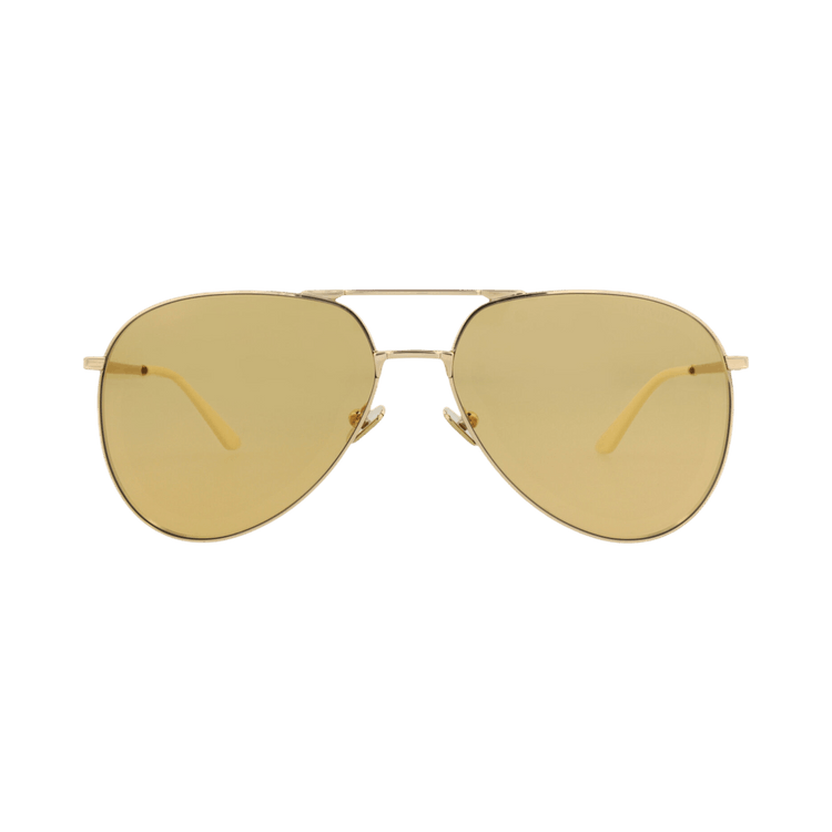Valentino Aviator-Frame Acetate Sunglasses — Gold