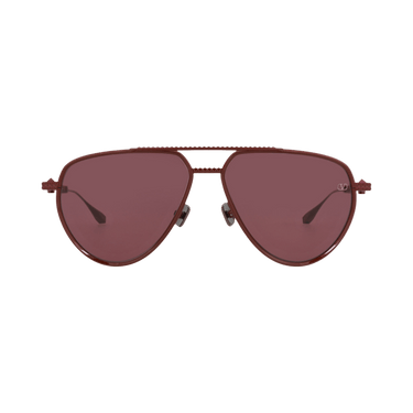 Valentino Aviator-Frame Metal Sunglasses — Brown