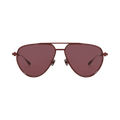 Valentino Aviator-Frame Metal Sunglasses — Brown