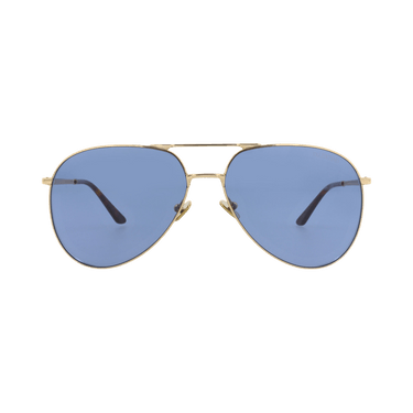 Valentino Aviator-Frame Metal Sunglasses — Gold