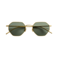 Bottega Veneta Intrecciato Geometrical Sunglasses — Gold